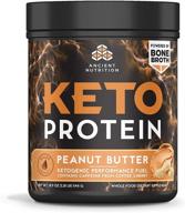 🥩 high-quality ketoprotein beef powder peanut butter flavor - 17 servings, low carb supplement for keto diets, packed with nutrient-rich bone broth proteins and mct oil logo