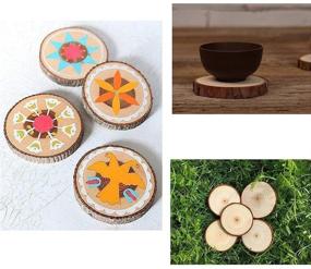 img 2 attached to 🌳 DIY Rustic Wedding Decor: 16 Natural Wood Slices with Bark for Coasters, Ornaments & Crafts