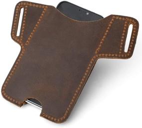 img 2 attached to Universal Men's Leather Phone Holster Waist Bag with Belt Hole - EASYANT Purse Case