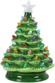 img 1 attached to 🎄 Exquisite Youngs Ceramic Vintage LED Table Top Christmas Tree - Unmatched Festive Charm