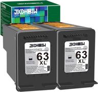 🖨️ jicdhbiw hp 63xl 63 xl black remanufactured ink cartridge (2 pack) – compatible with deskjet 3637 3636 3630 1111 1112 3632, envy 4520 3634, officejet 3830 5258 5255 4652 4650 4655 5252 printer logo