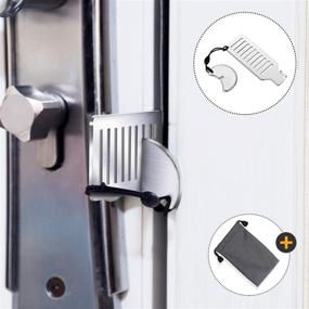 img 3 attached to 🔒 Enhanced Portable Door Lock for Travel - Boosted Travel Door Lock Hotel Door Lock Apartment Security Device Door Jammer ozozo