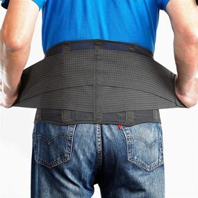 img 4 attached to 🩺 OMAX Lumbar Back Brace - Adjustable Trainer Straps for Lower Back Support Belt - Instant Waist Pain Relief, Therapeutic Sciatica Breathable Mesh Design with Extra Compression for Men and Women