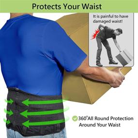 img 3 attached to 🩺 OMAX Lumbar Back Brace - Adjustable Trainer Straps for Lower Back Support Belt - Instant Waist Pain Relief, Therapeutic Sciatica Breathable Mesh Design with Extra Compression for Men and Women