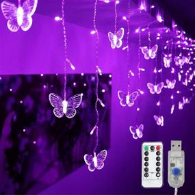 img 4 attached to Butterfly Curtain Decorman Powered Christmas Seasonal Decor