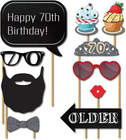 img 3 attached to 🎉 Enhance Your 70th Birthday Celebration with Striking Photo Booth Props!