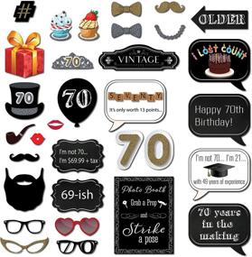 img 2 attached to 🎉 Enhance Your 70th Birthday Celebration with Striking Photo Booth Props!