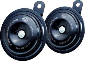 img 4 attached to Hella 002768821: Powerful Black Disc Horn Kit (24V), Universal Fit