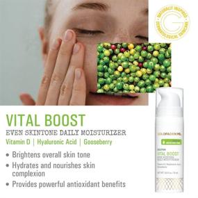 img 2 attached to Revitalize and Illuminate Your Skin with Vital Boost Skin Tone Evening Facial Moisturizer: Infused with Organic Red Tea Extract, Hyaluronic Acid, Jojoba Oil & Gooseberry for a Radiant, Glowing Face