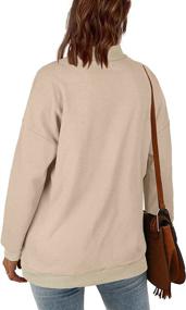 img 1 attached to 👚 OFEEFAN Women's Oversized Sweatshirt: Mock Neck, Long Sleeve Tunic Top