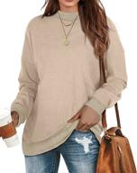 👚 ofeefan women's oversized sweatshirt: mock neck, long sleeve tunic top logo