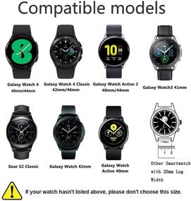 img 2 attached to 📱 Минго Браслет, совместимый с Samsung Galaxy Watch Active/Active2 40mm/44mm, силиконовый спортивный ремешок замена для Galaxy Watch 42mm/Gear S2 Classic/Gear Sport Smart Watch (6 цветов) - Усиленный SEO