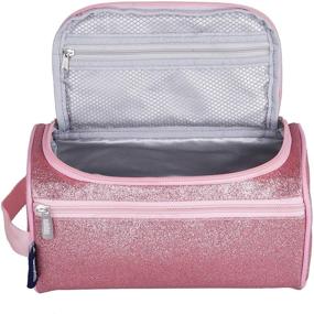 img 2 attached to 🌸 Wildkin Pink Glitter Toiletry Bag - Spacious 9.5 x 5 x 5 Inches Travel Bag for Boys, Girls, and Adults - Multifunctional, Ideal Size for Overnight or Weekend Trips - BPA-Free