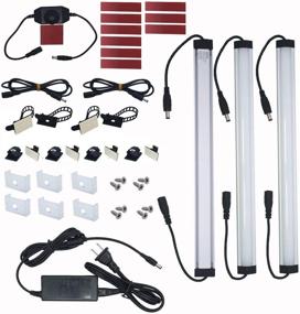 img 4 attached to Litever Kitchen Under Cabinet LED Lighting Kits - 3 Sets of 1-Foot Super Bright LED Light Bars - Daylight White, 20W, 1000 Lumens - Dimmable Plug-in for Kitchen Cabinets, Counters, and Cases - 5000K (3 Bars Kit)