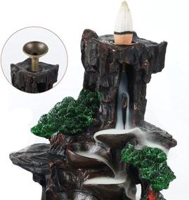 img 2 attached to SOLEJAZZ Backflow Incense Burner Waterfall Tower +120 🔥 Cones & 30 Sticks + Home Decor Aromatherapy Ornament