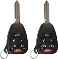 🔑 pack of 2 keylessoption m3n5wy72xx keyless entry remote control car key fob ignition key replacement logo