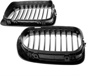 img 1 attached to Enhance the Look of Your E46 2-Door 1999-2002 with Black Single Line Left + Right Front Kidney Grille Grill