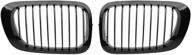 enhance the look of your e46 2-door 1999-2002 with black single line left + right front kidney grille grill logo