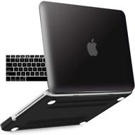 📱 ibenzer macbook pro 13 inch case a1278 (2012-2008 release), black plastic hard shell case & keyboard cover for apple old version mac pro 13 with cd-rom logo