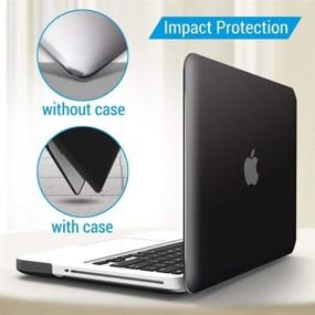 img 1 attached to 📱 IBENZER MacBook Pro 13 Inch Case A1278 (2012-2008 Release), Black Plastic Hard Shell Case & Keyboard Cover for Apple Old Version Mac Pro 13 with CD-ROM