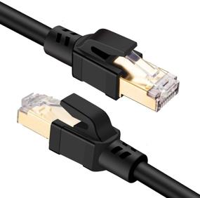 img 2 attached to 🔌 Veetcom Кабель Ethernet Cat8 - 100FT | Высокоскоростной сетевой кабель Cat8 LAN 26AWG - 40Gbps, 2000МГц | Покрытый золотом разъем RJ45 | Прочный, стойкий к негодяям S/FTP | Устойчивый к УФ-излучению | Модем, Роутер, Игры, Xbox