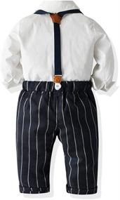 img 3 attached to Moyikiss Studio Clothes Suspender Gentleman Boys' Clothing : Clothing Sets