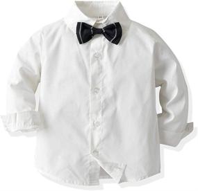 img 2 attached to Moyikiss Studio Clothes Suspender Gentleman Boys' Clothing : Clothing Sets