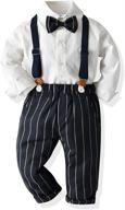 moyikiss studio clothes suspender gentleman boys' clothing : clothing sets logo