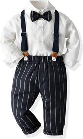 img 4 attached to Moyikiss Studio Clothes Suspender Gentleman Boys' Clothing : Clothing Sets