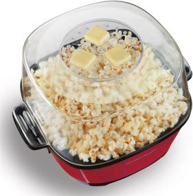 img 2 attached to 🍿 Hamilton Beach Electric Hot Oil Popcorn Popper, Healthy Snack Maker, Red - Produces 24 Cups (73302)