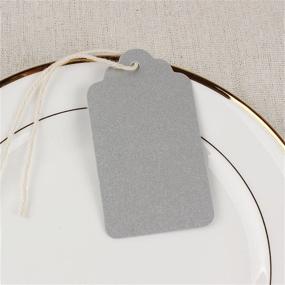 img 2 attached to 🎁 Obling Paper Tags: Versatile Silver Craft Tags with Twine - Ideal for Art, Crafts, Gifts & Holidays, 100PCS