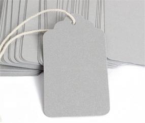 img 3 attached to 🎁 Obling Paper Tags: Versatile Silver Craft Tags with Twine - Ideal for Art, Crafts, Gifts & Holidays, 100PCS