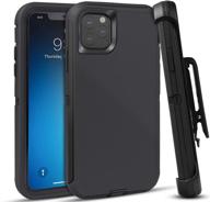 📱 ltifree defender iphone 12 pro max case - heavy duty full body protection, 3-in-1 rugged shockproof 3-layer cover for apple iphone 12 pro max 6.7 inch, black logo