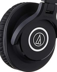 img 3 attached to Upgrade Your Studio Gear with Audio-Technica ATH-M40x Professional Studio Monitor Headphones: 90-Degree Swiveling Earcups, Pro-Grade Earpads/Headband, and Detachable Cables