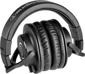 img 2 attached to Upgrade Your Studio Gear with Audio-Technica ATH-M40x Professional Studio Monitor Headphones: 90-Degree Swiveling Earcups, Pro-Grade Earpads/Headband, and Detachable Cables