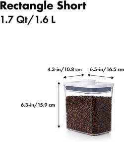 img 1 attached to 🍲 OXO Good Grips POP Container - Airtight Food Storage - 1.7 Quart Rectangle (Set of 4) ideal for Coffee and More