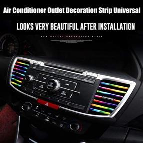 img 3 attached to SOOMILE 10 Pack Car Air Conditioner Outlet Vent Decoration Strip PVC Colorful Shiny Car Trim Strip For Car Decoration Replacement Parts