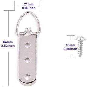 img 3 attached to 🖼️ Stainless Steel Picture Hanging Wire Kit - Includes 10 D-Ring Picture Hangers with Screws and 20 Aluminum Crimping Loop Sleeves - Supports up to 110 Lbs - 1.5mm x 65 Feet
