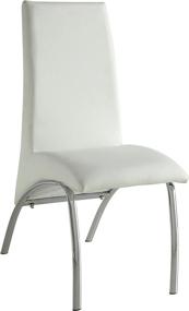 img 3 attached to Pervis White Leather Chrome Chair