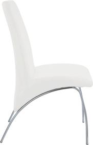 img 2 attached to Pervis White Leather Chrome Chair
