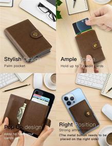 img 1 attached to 🧲 KIKET Magnetic RFID Wallet Stand: The Perfect MagSafe Compatible Leather Wallet for iPhone 13/13 Mini/13 Pro/13 Pro Max