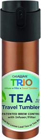 img 4 attached to 🍵 Casaware Trio Tea Infuser - Filter - 16-Ounce Travel Tumbler with 2-Way Leaf Compartment in Copper