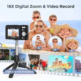 img 1 attached to TOBERTO HD Digital Camera, 1080P Vlogging LCD Mini Camera with 16X Zoom 36MP Digital Point and Shoot Camera Video Camera, Perfect for Kids, Students, Beginners and Beauty Face Capture