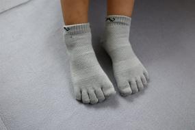 img 2 attached to 🧦 Adorable TESOON Kids Girls 3-6 Pack Cotton Beard Design Toe Socks - Ages 3-12