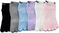 🧦 adorable tesoon kids girls 3-6 pack cotton beard design toe socks - ages 3-12 logo