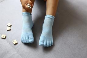 img 1 attached to 🧦 Adorable TESOON Kids Girls 3-6 Pack Cotton Beard Design Toe Socks - Ages 3-12