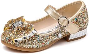 img 4 attached to Kikiz Little Girls Princess Toddler Girls' Flats Shoes