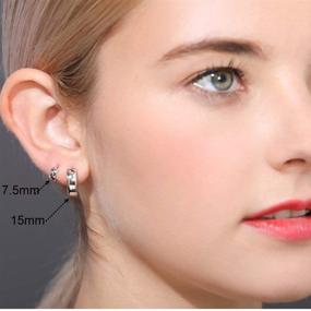 img 2 attached to Sterling Silver Hypoallergenic Girls' Jewelry: Cartilage Sleeper Earrings