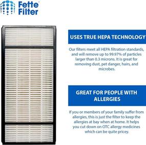 img 1 attached to Fette Filter Pack of 4 Replacement Air Purifiers – Compatible with Honeywell HEPA Filter H, HRF-H1 HRF-H2 – Removes 99.97% of Dust, Microbes & Pet Danger