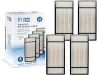fette filter pack of 4 replacement air purifiers – compatible with honeywell hepa filter h, hrf-h1 hrf-h2 – removes 99.97% of dust, microbes & pet danger логотип
